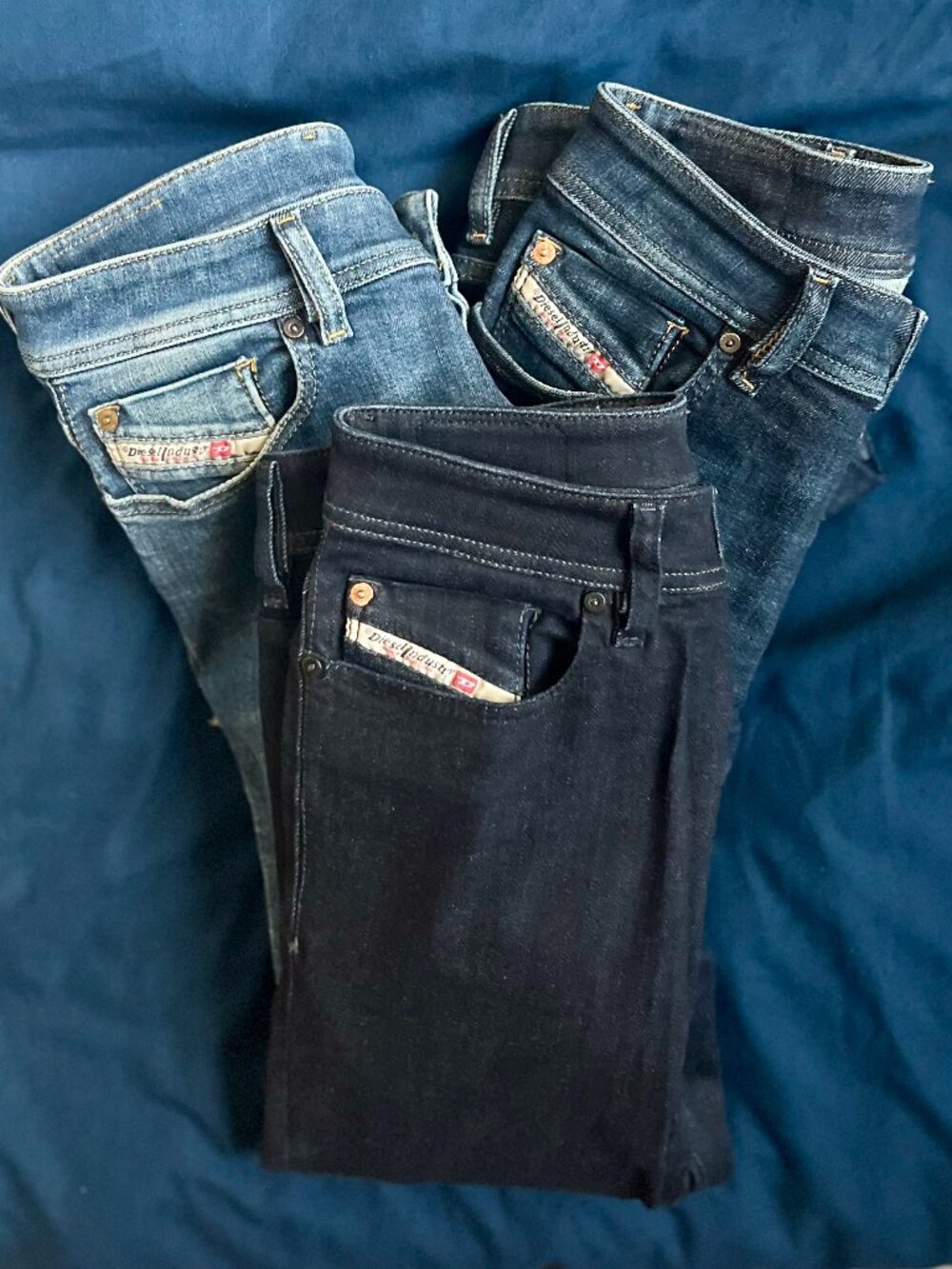 Diesel Sleenker Slim Skinny Men’s Jeans — Premium 3-Pair Bundle